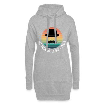 Poirot Use Your Little Grey Cells Vintage - Hoodie-Kleid - Grau meliert - Vorne