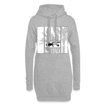 Majorque Logo du palmier PMI - Sweat-shirt à capuche long Femme - gris chiné - Devant