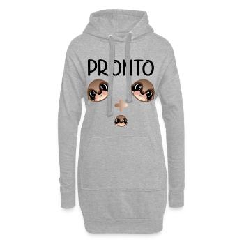 Bald werden wir drei Familien sein - Hoodie-Kleid - Grau meliert - Vorne