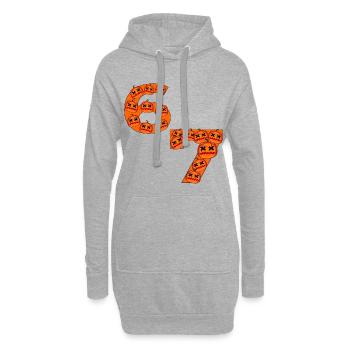 HALLOWEEN KÜRBIS SECHS SIEBEN - Hoodie-Kleid - Grau meliert - Vorne