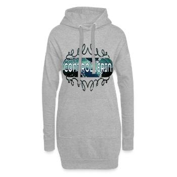 CONTRÔLEUR - Sweat-shirt à capuche long Femme - gris chiné - Devant