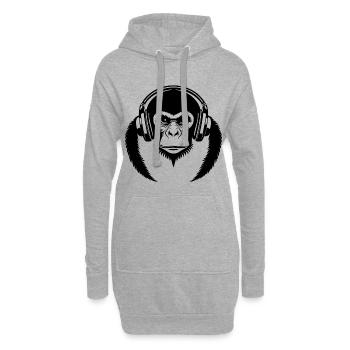 Motion Affenkopf Dynamic Line Edition Shirt - Hoodie-Kleid - Grau meliert - Vorne