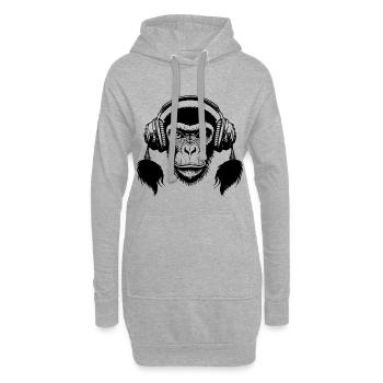 Analog Affenkopf Tape Loop Edition Shirt - Hoodie-Kleid - Grau meliert - Vorne