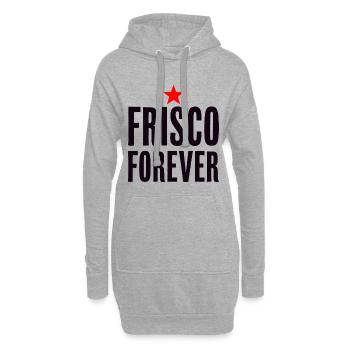 Frisco Forever San Francisco City Love - Sweat-shirt à capuche long Femme - gris chiné - Devant