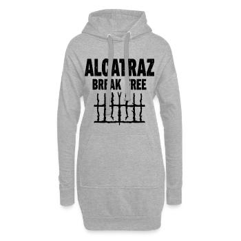 Alcatraz Break Free Gefängnis Humor - Hoodie-Kleid - Grau meliert - Vorne
