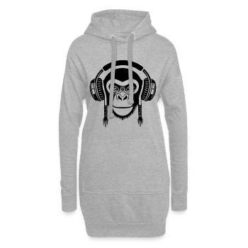 Stereoliebhaber Affenkopf Dual Kanal Edition Shirt - Hoodie-Kleid - Grau meliert - Vorne