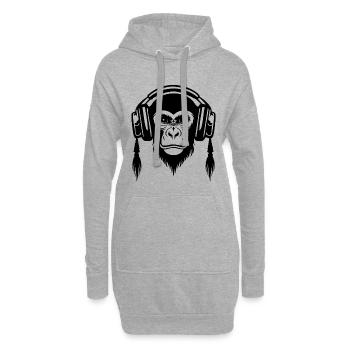 Motionless Affenkopf Calm Beat Edition Shirt - Hoodie-Kleid - Grau meliert - Vorne