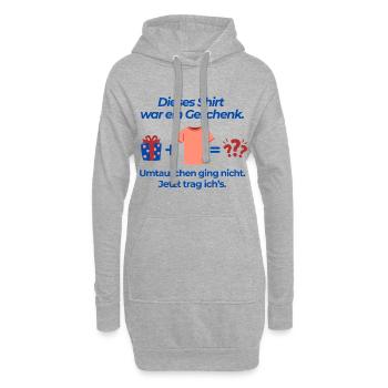 This shirt was a gift - Hoodie Dress - heather grey - Front