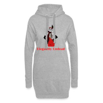 Elegantly Undead - Hoodie-Kleid - Grau meliert - Vorne