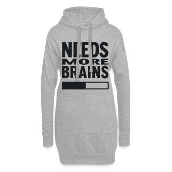 Needs More Brains – Lustiges Halloween Zitat - Hoodie-Kleid - Grau meliert - Vorne