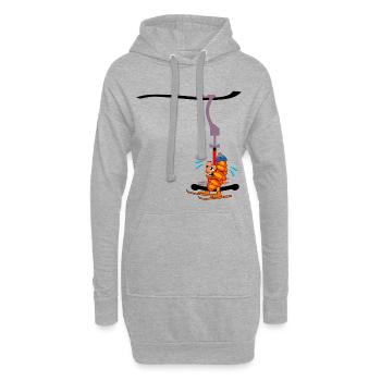 REMONTÉE MÉCANIQUE SKI HAMBURGER FRANZBRÖTCHEN - Sweat-shirt à capuche long Femme - gris chiné - Devant