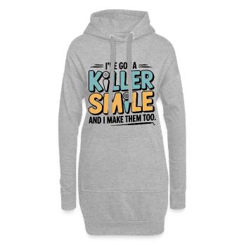 Outil d'occlusion pour technicien dentaire - Sweat-shirt à capuche long Femme - gris chiné - Devant