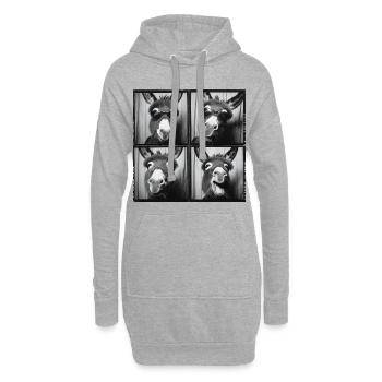 Lunettes de soleil drôle d’âne Photo Box - Sweat-shirt à capuche long Femme - gris chiné - Devant
