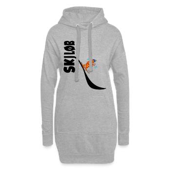 Skispaß Croissants - Hoodie-Kleid - Grau meliert - Vorne