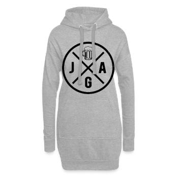 JGA Junggesellenabschied - Bier - Hoodie-Kleid - Grau meliert - Vorne