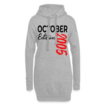 21E ANNIVERSAIRE OCTOBRE 2005 - Sweat-shirt à capuche long Femme - gris chiné - Devant