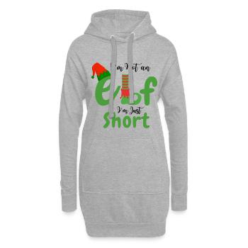 Ich bin kein Elf, ich bin nur klein - Hoodie-Kleid - Grau meliert - Vorne