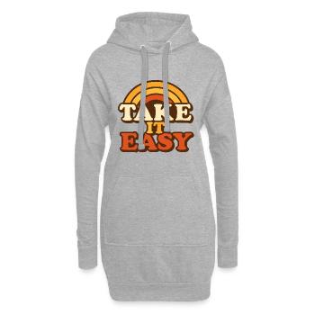Rétro Take It Easy - Sweat-shirt à capuche long Femme - gris chiné - Devant