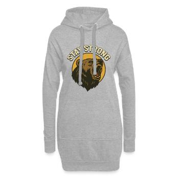 Bleib stark Bär Power Design - Hoodie-Kleid - Grau meliert - Vorne