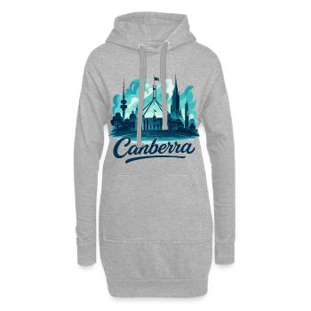 Canberra Hauptstadt Australien maritim Geschenk - Hoodie-Kleid - Grau meliert - Vorne