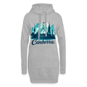Canberra Hauptstadt Australien maritim Geschenk - Hoodie-Kleid - Grau meliert - Vorne