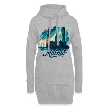 Malmö Stadt Schweden cool maritim Geschenk - Hoodie-Kleid - Grau meliert - Vorne
