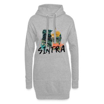 Typischer maurischer Turm des Sintra Parks Illustration - Hoodie-Kleid - Grau meliert - Vorne