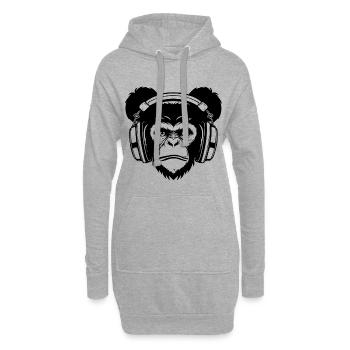 Skateboard Echo Affe Rhythm Street Shirt - Hoodie-Kleid - Grau meliert - Vorne