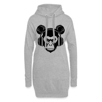 Monkey Head Board Crew Rhythm Skatepark Chemise Urbaine - Sweat-shirt à capuche long Femme - gris chiné - Devant