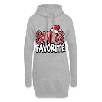 Santa's Favorite – Liebling des Weihnachtsmanns - Hoodie-Kleid - Grau meliert - Vorne