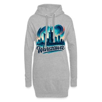 Warschau Warszawa Hauptstadt Polen Geschenk - Hoodie-Kleid - Grau meliert - Vorne
