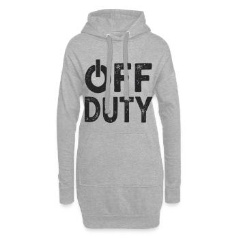 OFF DUTY Heure de fermeture Je ne suis pas en service - Sweat-shirt à capuche long Femme - gris chiné - Devant
