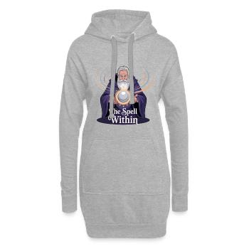 Magier Zauberer - Hoodie-Kleid - Grau meliert - Vorne