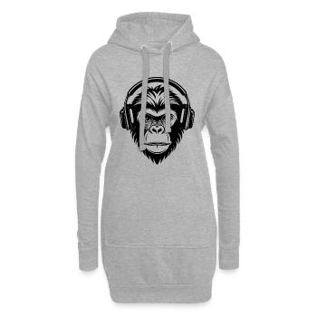 Chemise Graffiti Monkey Head Streetstyle Beat Edition - Sweat-shirt à capuche long Femme - gris chiné - Devant
