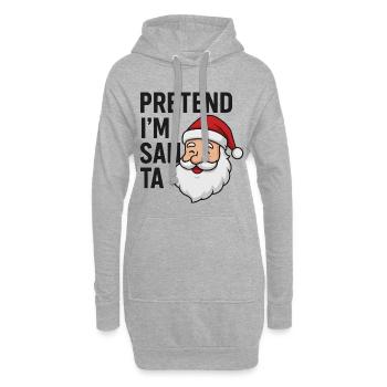 Faites semblant d’être le Père Noël - Sweat-shirt à capuche long Femme - gris chiné - Devant