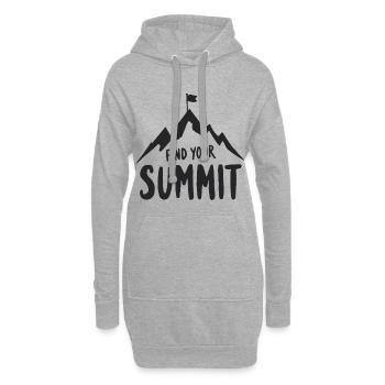 Finde Deinen Gipfel - Hoodie-Kleid - Grau meliert - Vorne