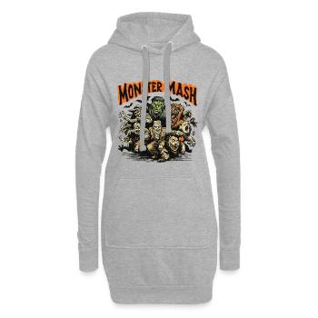 Purée de monstres - Sweat-shirt à capuche long Femme - gris chiné - Devant