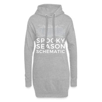 Schéma de saison effrayante, Ingénieur Halloween tshirt - Sweat-shirt à capuche long Femme - gris chiné - Devant