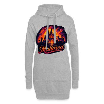 Mallorca Insel Urlaub Silhouette Sommer Geschenk - Hoodie-Kleid - Grau meliert - Vorne
