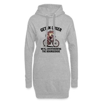 Mettez-vous en perdant, nous renversons la bourgeoisie - Sweat-shirt à capuche long Femme - gris chiné - Devant