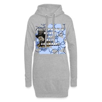 Historical Man in Geometry Pattern - Hoodie Dress - heather grey - Front