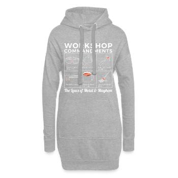 Workshop Rules, Sarcastic Machinist & Engineer Tee - Hoodie Dress - heather grey - Front
