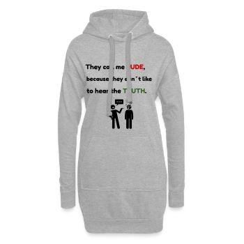 Unhöflich? Just Honest – Lustiges Wahrheitszitat T-Shirt - Hoodie-Kleid - Grau meliert - Vorne
