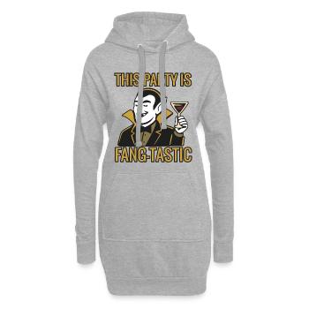 Cette fête est fang-tastic - Halloween 2025 - Sweat-shirt à capuche long Femme - gris chiné - Devant