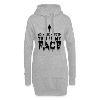 Pas besoin de masque - Tenue drôle d’Halloween - Sweat-shirt à capuche long Femme - gris chiné - Devant