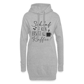 "Sleep is not a substitute for coffee" - Hoodie Dress - heather grey - Front