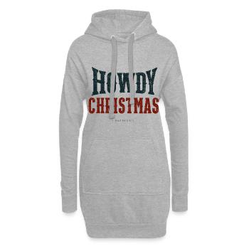 Howdy Christmas Western Humor - Hoodie-Kleid - Grau meliert - Vorne