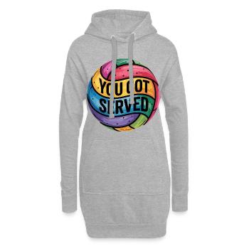 You Got Served Volleyball Kunst - Hoodie-Kleid - Grau meliert - Vorne