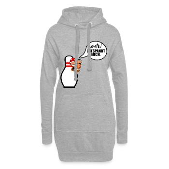 WEIHNACHTEN STRESS BOWLING KEGELN - Hoodie-Kleid - Grau meliert - Vorne