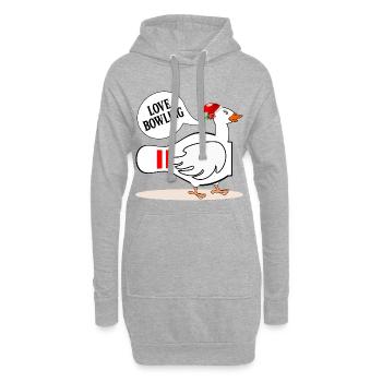 Liebe Bowling Gans - Hoodie-Kleid - Grau meliert - Vorne